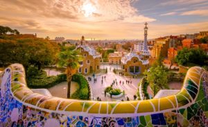 Enjoying the park in Gracia: Park Guell