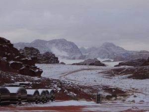 winter in Wadi Rum Jordan