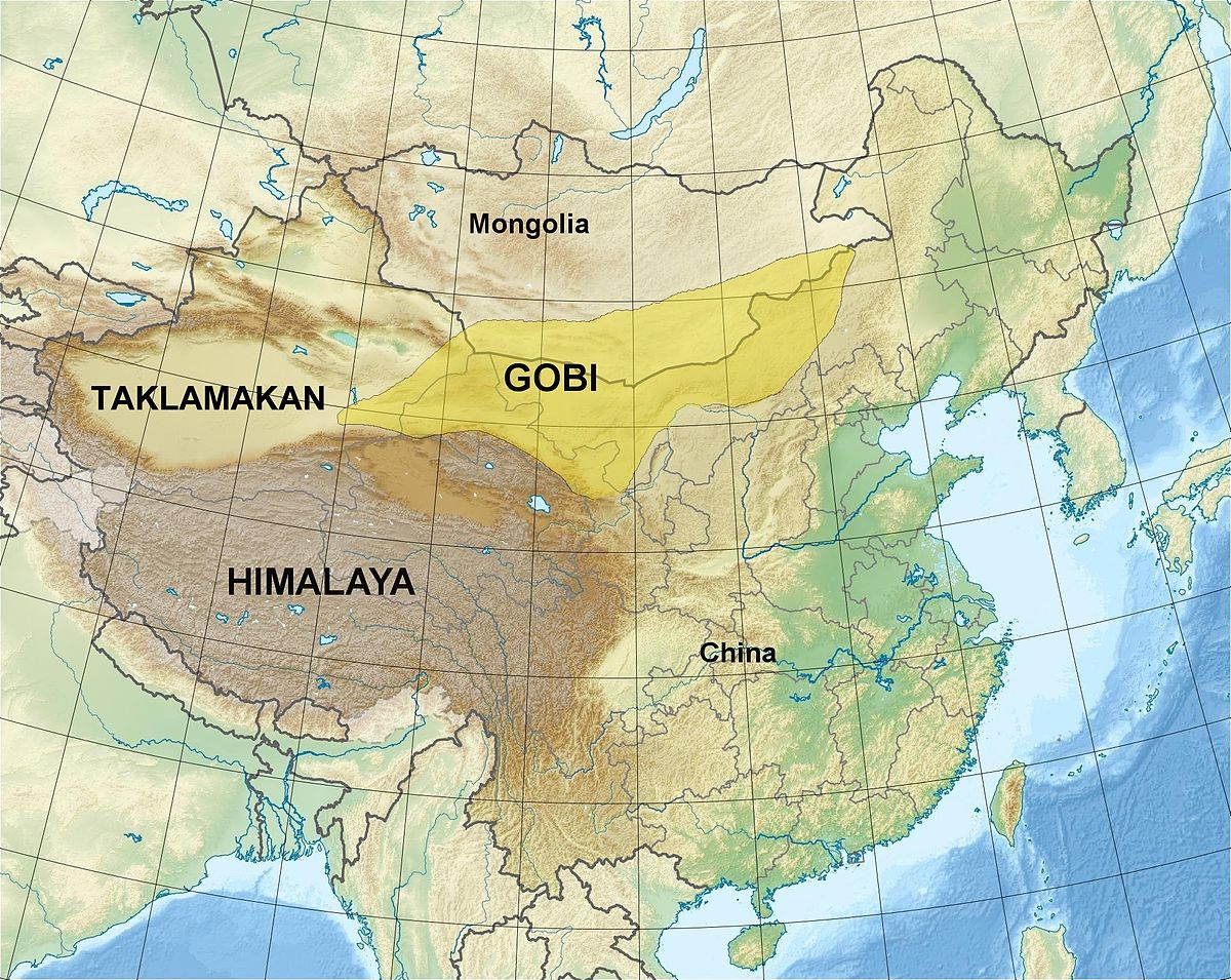 which famous ancient travel routes crossed the gobi desert