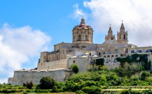 Hilltop Town of Mdina Malta Island