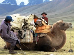 Nomadic people in Gobi