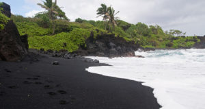 Why is there black sand in Big Island Hawaii