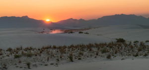 catch sunrise in White Sands National Park