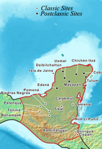 Mayan Ruins of Cancun Map