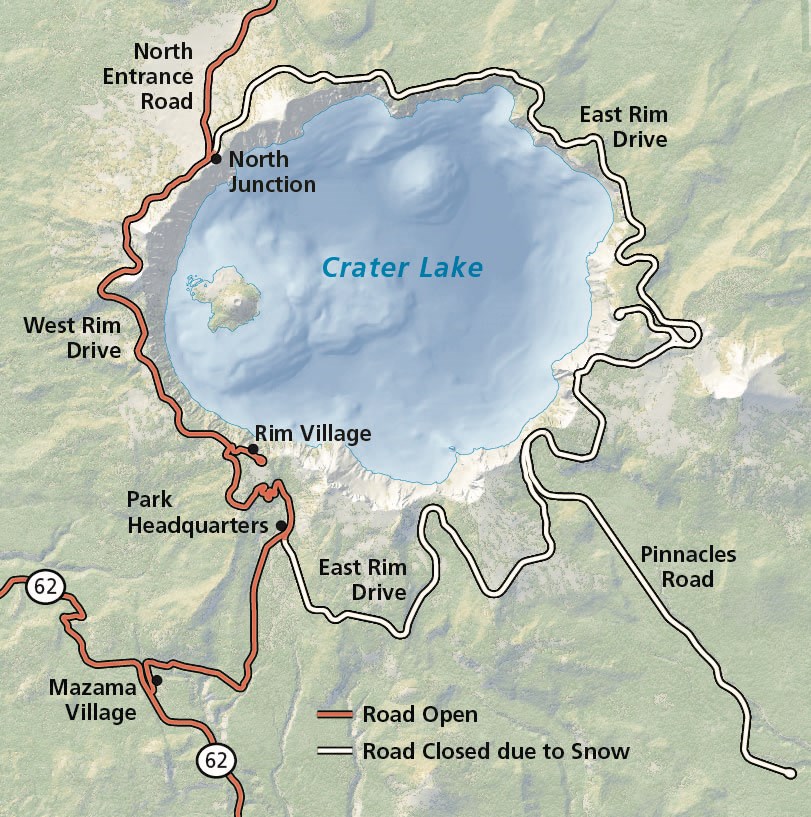 Crater Lake National Park Map