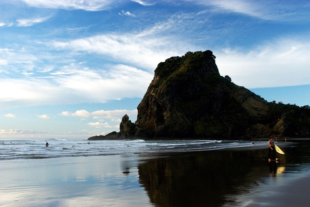 Piha Beach on North Island NZ