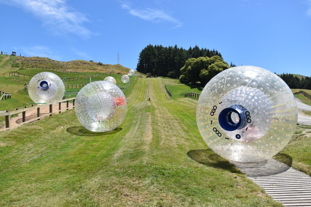 Zorb in Rotorua in North Island