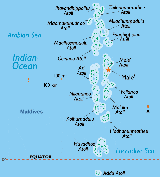The Maldives Map