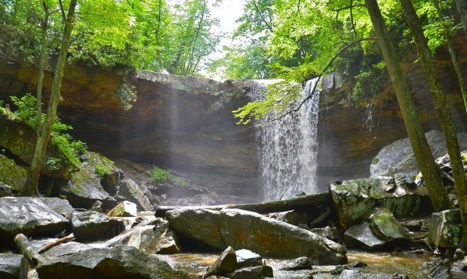 Waterfalls in Pennsylvania Cucumber Falls, Ohiopyle State Park