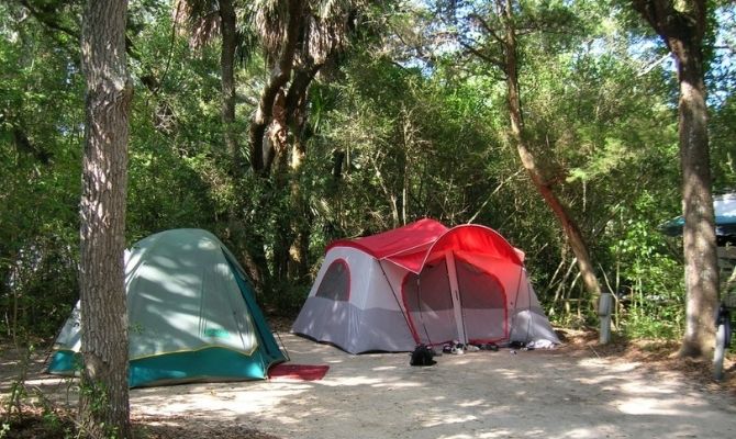 Camping in Anastasia State Park FL