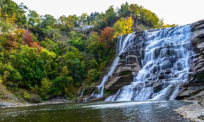 Waterfalls in New York Ithaca Falls, Ithaca