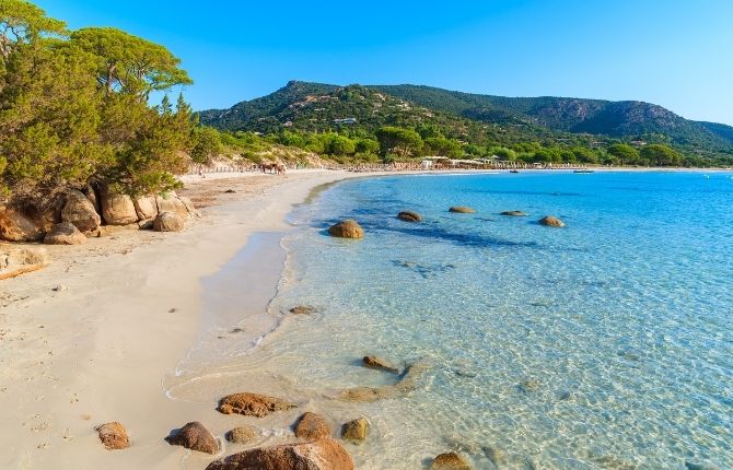 Beaches in France Palombaggia Beach, Corsica