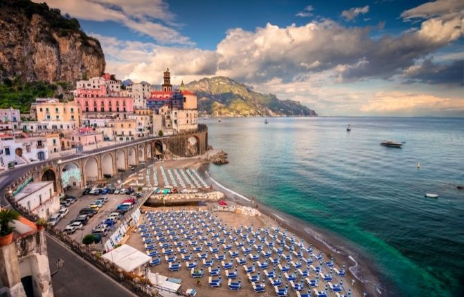 Beaches in Italy Atrani, Campania