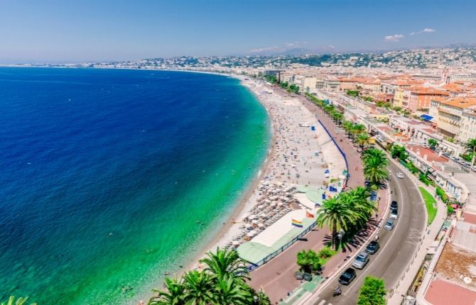 Beaches in Nice, French Riviera