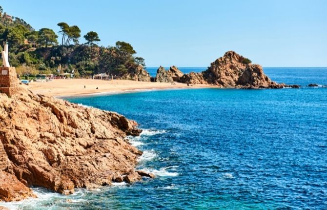 Beaches in Spain Tossa de Mar, Costa Brava