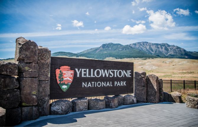 Yellowstone National Park in USA