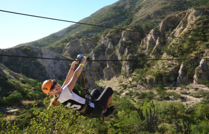 Zip lining in Cabo San Lucus Mexico
